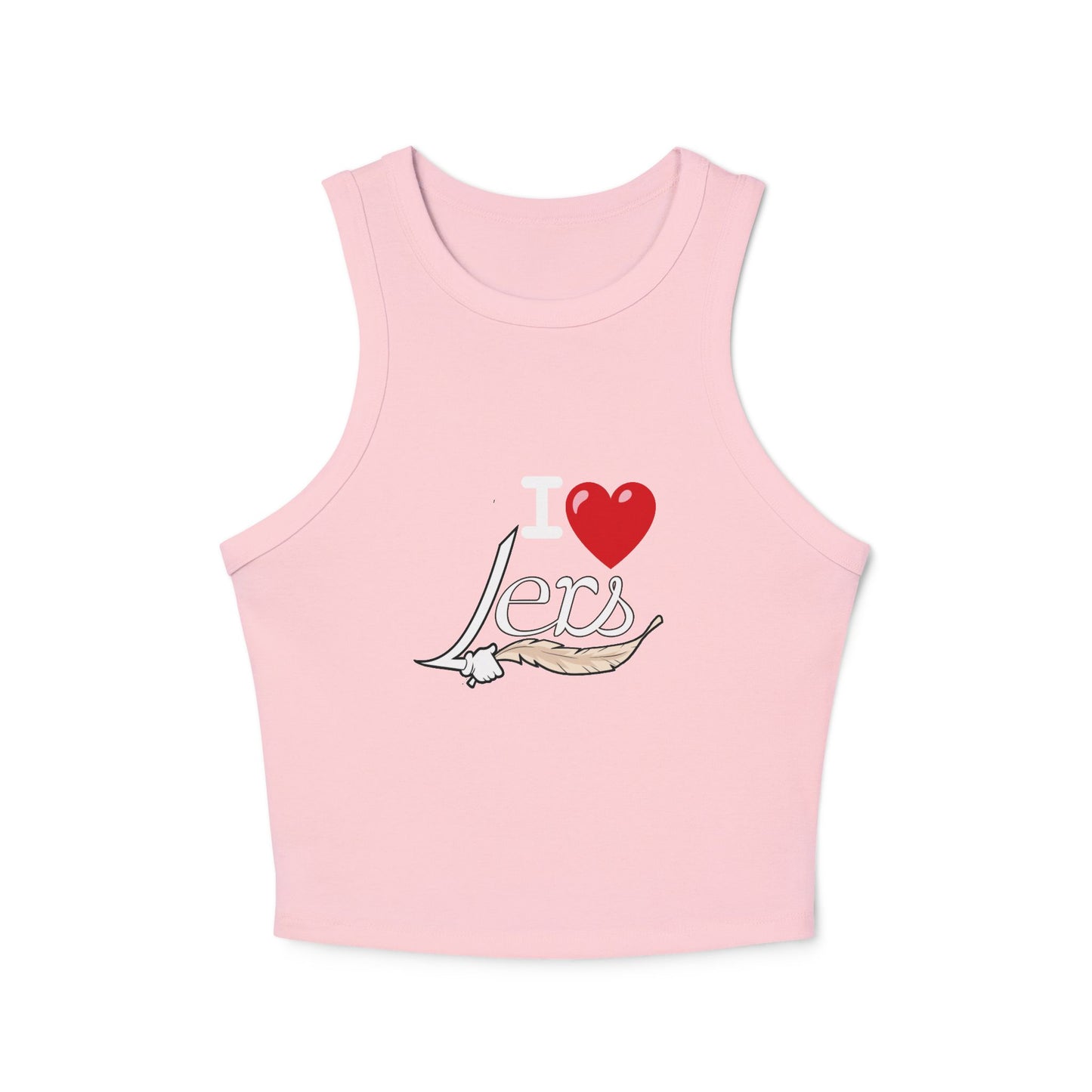 I Heart Lers Women's Micro Rib Racer Tank Top