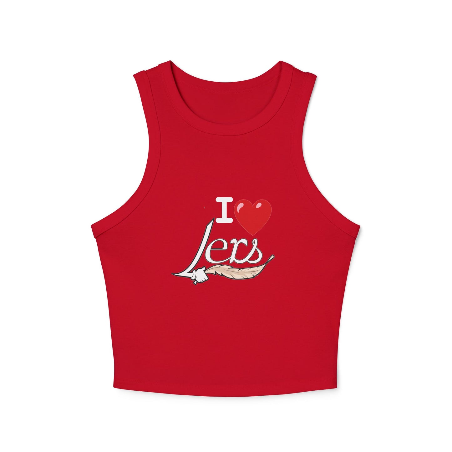 I Heart Lers Women's Micro Rib Racer Tank Top