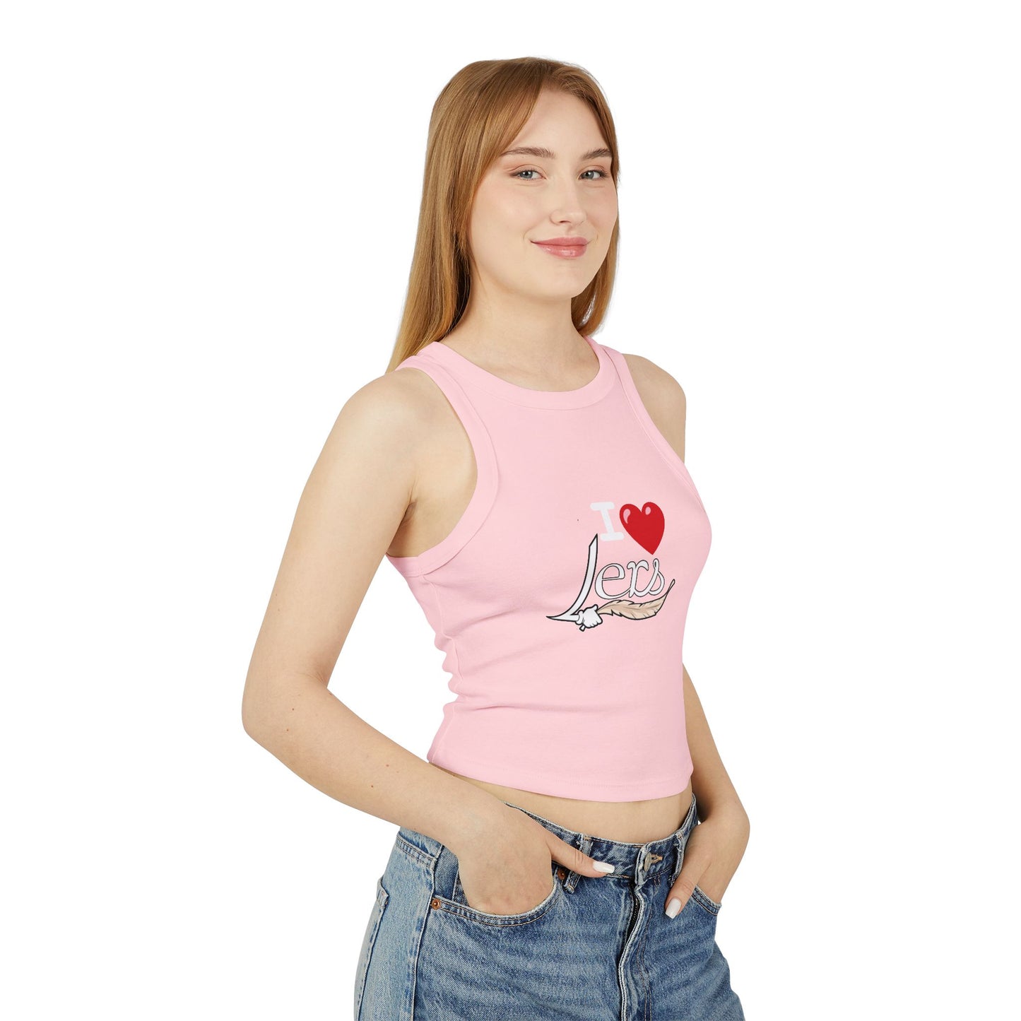 I Heart Lers Women's Micro Rib Racer Tank Top