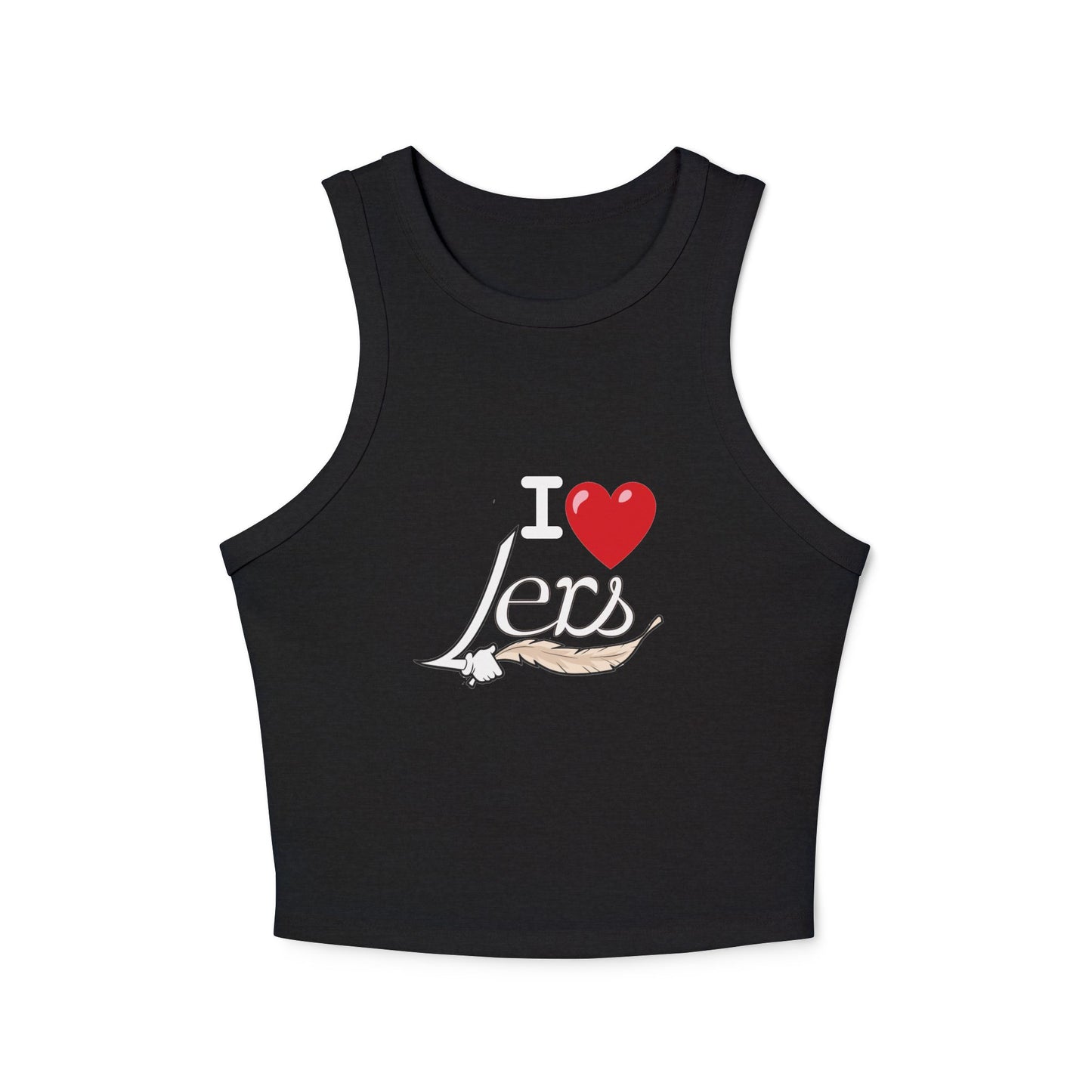 I Heart Lers Women's Micro Rib Racer Tank Top